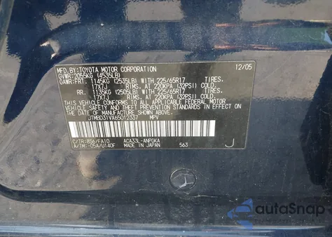 2006 Toyota Rav4 Limited из США, поврежденный, VIN JTMBD31VX65012337